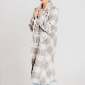 Plaid coat in get from Worth Collective / Paige Collective